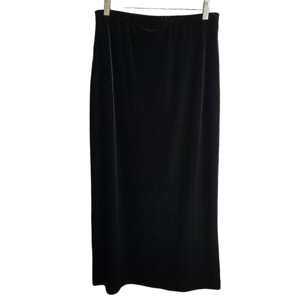 Vintage Evening Velvet Long Skirt Gothic Steampunk Black Size Large - Picture 4 of 9